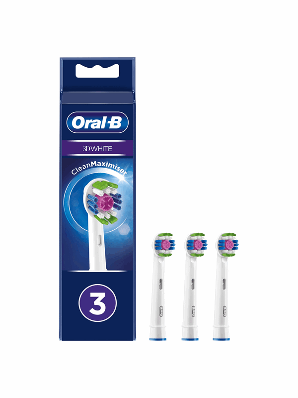 Oral-B Børstehoder 3D White børstehoder, 3 stk.