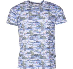 T-Shirt - Kent Aop Flower, Gray Blue, M, T-Shirts