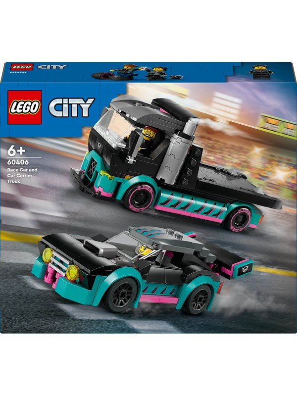 LEGO City 60406 Racerbil og transporttrailer
